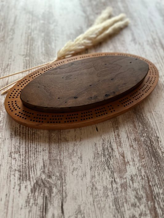 Walnut/Cherry Cribbage Board