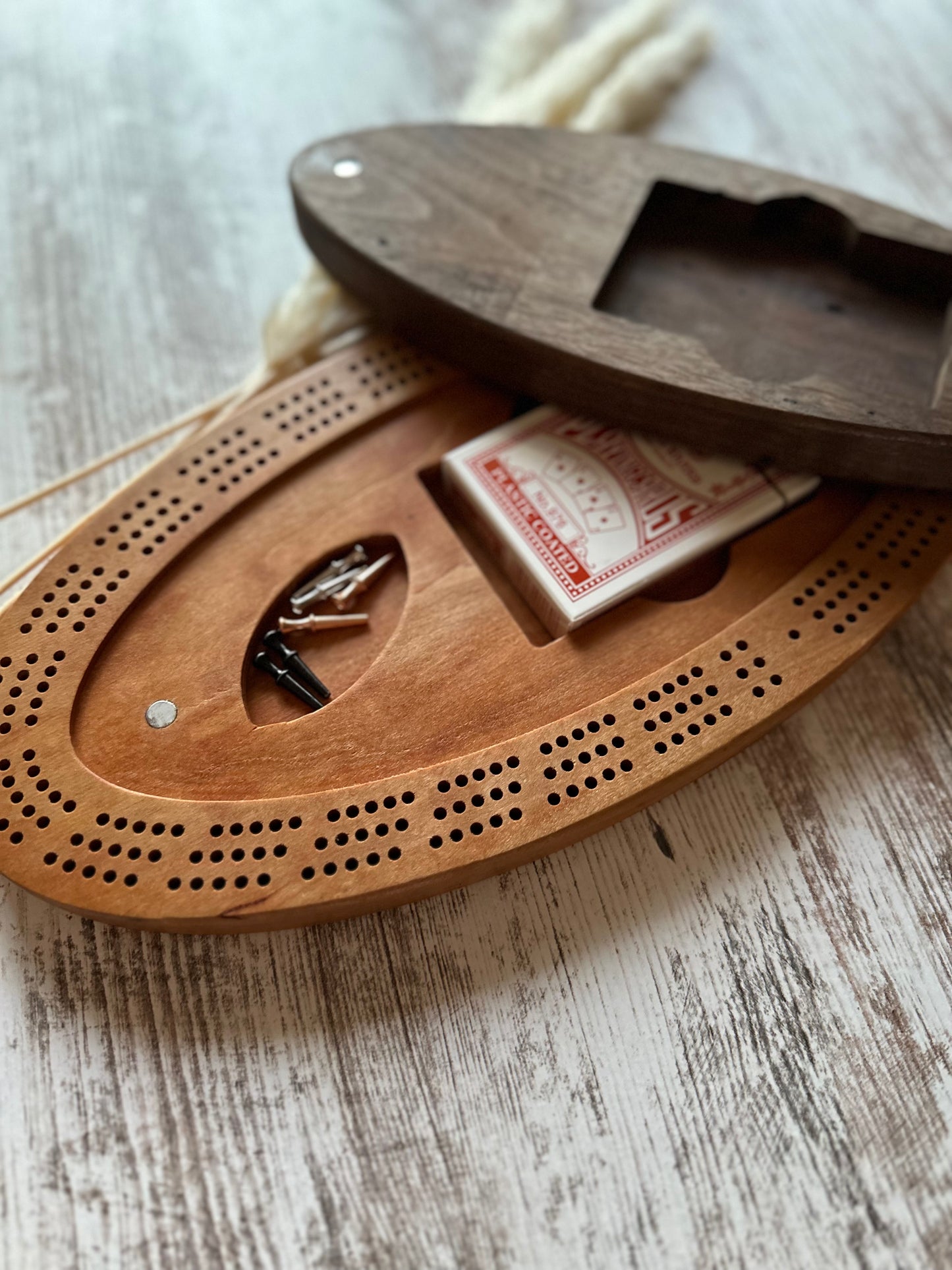 Walnut/Cherry Cribbage Board