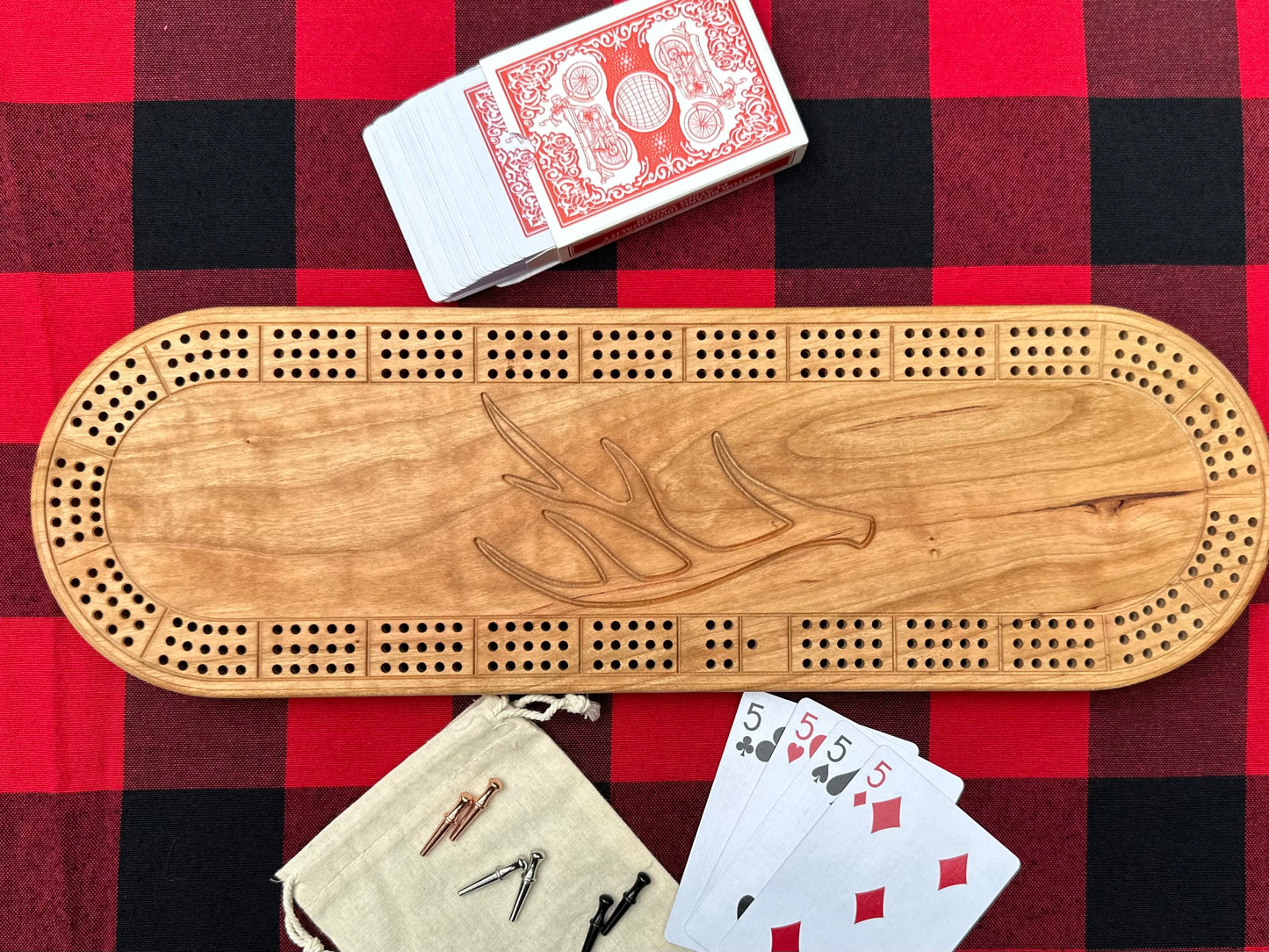 Custom order flat cribbage board