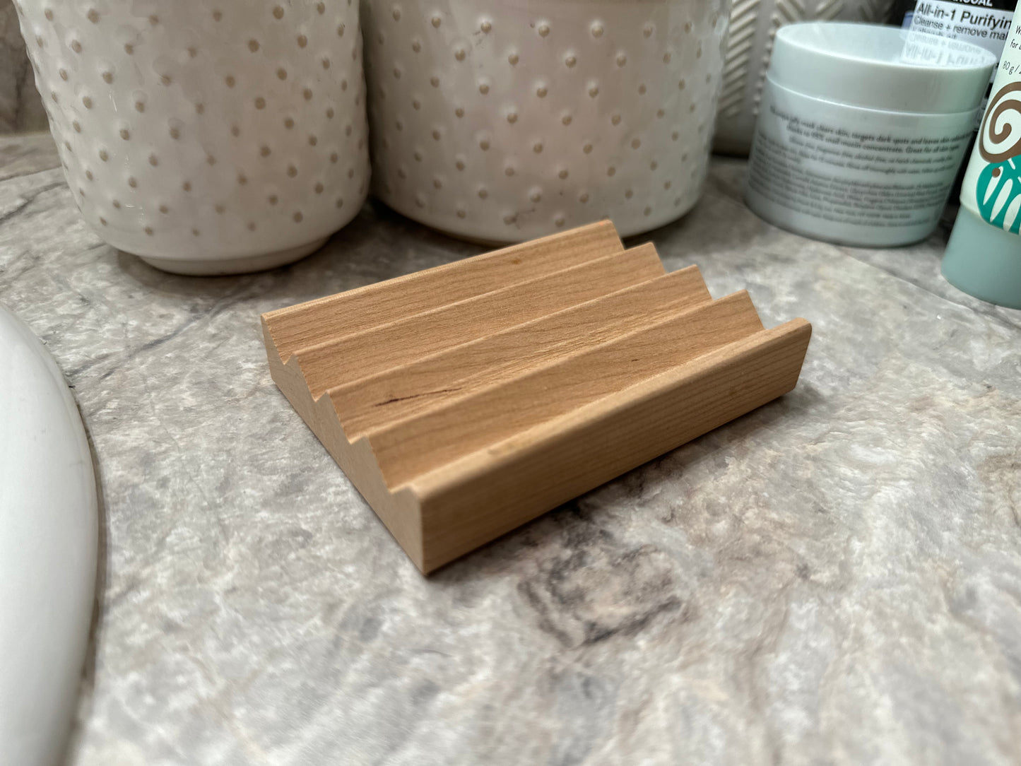 Cherry wood soap tray